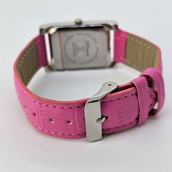 Minnie Mouse Women's Watch 26MM White Dial Pink Leather Band Straps New Battery - Picture 10 of 16